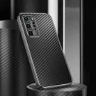 For Huawei P40 Pro Metal Frame Carbon Fiber Phone Case(Black) - 1