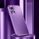 For Honor 50 / nova 9 Metal Frame Carbon Fiber Phone Case(Purple) - 1