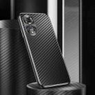 For Honor 50 Pro / nova 9 Pro Metal Frame Carbon Fiber Phone Case(Black) - 1