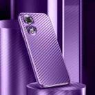 For Honor 50 Pro / nova 9 Pro Metal Frame Carbon Fiber Phone Case(Purple) - 1