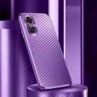 For Honor 50 SE Metal Frame Carbon Fiber Phone Case(Purple) - 1