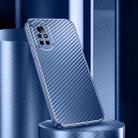 For Huawei nova 8 Metal Frame Carbon Fiber Phone Case(Blue) - 1