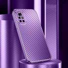 For Huawei nova 8 Metal Frame Carbon Fiber Phone Case(Purple) - 1