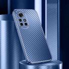 For Huawei nova 8 Pro Metal Frame Carbon Fiber Phone Case(Blue) - 1