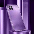 For Huawei nova 8 SE Metal Frame Carbon Fiber Phone Case(Purple) - 1