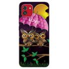 For Samsung Galaxy A03 International Version Shockproof Painted Transparent TPU Protective Phone Case(Umbrella Owl) - 1