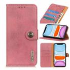 For iPhone 11 Cowhide Texture Horizontal Flip Leather Case with Holder & Card Slots & Wallet(Pink) - 1