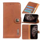 For iPhone 11 Pro Max Cowhide Texture Horizontal Flip Leather Case with Holder & Card Slots & Wallet(Brown) - 1