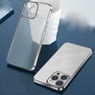 For iPhone 12 Wing Plating Series Semi-transparent Frosted Phone Case(Silver) - 1