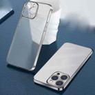 For iPhone 12 Pro Wing Plating Series Semi-transparent Frosted Phone Case(Silver) - 1