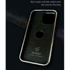 Baume Mercier Series Metal Frame + Top Layer Leather Shockproof Phone Case For iPhone 13(Grey) - 4