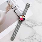 For Samsung Galaxy Watch4 40mm Double Buckles Two-color Silicone Watch Band(Grey White) - 1