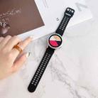 For Samsung Galaxy Watch4 44mm Double Buckles Two-color Silicone Watch Band(Black Grey) - 1