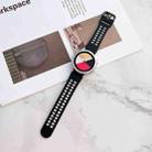 For Samsung Galaxy Watch4 44mm Double Buckles Two-color Silicone Watch Band(Black White) - 1