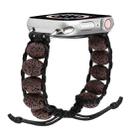 Volcanic Stone Watch Band For Apple Watch Series 8&7 41mm / SE 2&6&SE&5&4 40mm / 3&2&1 38mm(Dark Brown) - 1