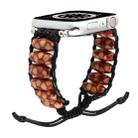 Wooden Bead Watch Band For Apple Watch Series 9&8&7 41mm / SE 3&SE 2&6&SE&5&4 40mm / 3&2&1 38mm(Football Pattern) - 1