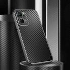 For OPPO Reno7 5G Metal Frame Carbon Fiber Phone Case(Black) - 1