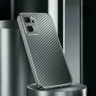 For OPPO Reno7 5G Metal Frame Carbon Fiber Phone Case(Grey) - 1