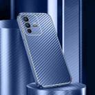For vivo S12 Metal Frame Carbon Fiber Phone Case(Blue) - 1