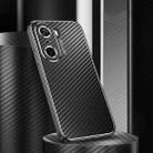 For Honor 60 Metal Frame Carbon Fiber Phone Case(Black) - 1