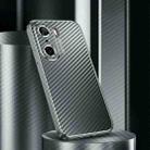 For Honor 60 Metal Frame Carbon Fiber Phone Case(Grey) - 1