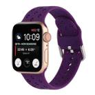 Hollow Out Silicone Watch Band For Apple Watch Series 9&8&7 41mm / SE 3&SE 2&6&SE&5&4 40mm / 3&2&1 38mm(7) - 1
