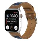 Canvas Leather Watch Band For Apple Watch Series 8&7 41mm / SE 2&6&SE&5&4 40mm / 3&2&1 38mm(2) - 1