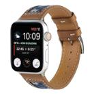 Canvas Leather Watch Band For Apple Watch Series 8&7 41mm / SE 2&6&SE&5&4 40mm / 3&2&1 38mm(8) - 1