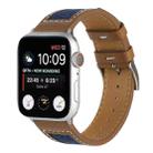 Canvas Leather Watch Band For Apple Watch Ultra 49mm / Series 8&7 45mm / SE 2&6&SE&5&4 44mm / 3&2&1 42mm(2) - 1