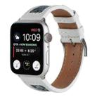 Canvas Leather Watch Band For Apple Watch Ultra 49mm&Watch Ultra 2 49mm / Series 9&8&7 45mm / SE 3&SE 2&6&SE&5&4 44mm / 3&2&1 42mm(6) - 1