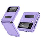 For Samsung Galaxy Z Flip3 5G Litchi Texture Hinge Holder Phone Case(Purple) - 1