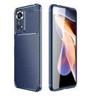 For Xiaomi Redmi Note 11 Pro Overseas Version Carbon Fiber Texture Shockproof TPU Phone Case(Blue) - 1