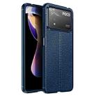 For Xiaomi Poco X4 Pro 5G Litchi Texture TPU Shockproof Phone Case(Blue) - 1
