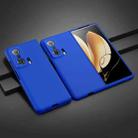 For Honor Magic V Oil-sprayed PC Phone Case(Blue) - 1