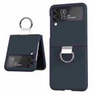 For Samsung Galaxy Z Flip3 5G PC + PVC Ring Phone Case(Navy Blue) - 1