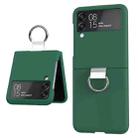 For Samsung Galaxy Z Flip3 5G PC + PVC Ring Phone Case(Dark Green) - 1