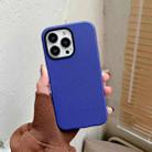For iPhone 13 Pro Solid Color Leather Phone Case (Sapphire Blue) - 1