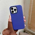 For iPhone 12 Pro Max Solid Color Leather Phone Case(Sapphire Blue) - 1