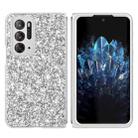 For OPPO Find N Glitter Powder Shockproof TPU Folding Phone Case(Silver) - 1