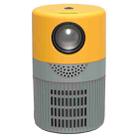 T400 100 inch Screen 3000 Lumens LED Mini Projector, Plug Type:EU Plug(Grey Yellow) - 1