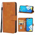 Leather Phone Case For OPPO Realme C2 2020(Brown) - 1