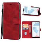 Leather Phone Case For OPPO Realme C21(Red) - 1