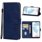 Leather Phone Case For OPPO Realme C21(Blue) - 1