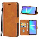 Leather Phone Case For OPPO Realme C25(Brown) - 1