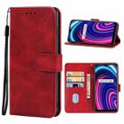 Leather Phone Case For OPPO Realme C25Y(Red) - 1