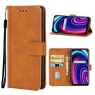 Leather Phone Case For OPPO Realme C25Y(Brown) - 1
