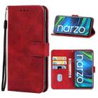 Leather Phone Case For OPPO Realme Narzo 20 Pro(Red) - 1