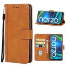 Leather Phone Case For OPPO Realme Narzo 20 Pro(Brown) - 1