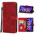 Leather Phone Case For OPPO Realme Narzo 30 Pro(Red) - 1