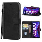Leather Phone Case For OPPO Realme Narzo 30 Pro(Black) - 1
